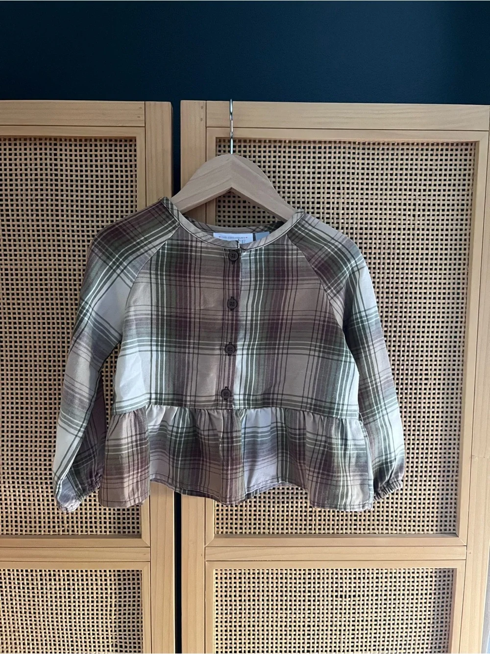 The Children's Place 2T Plaid Peplum Top